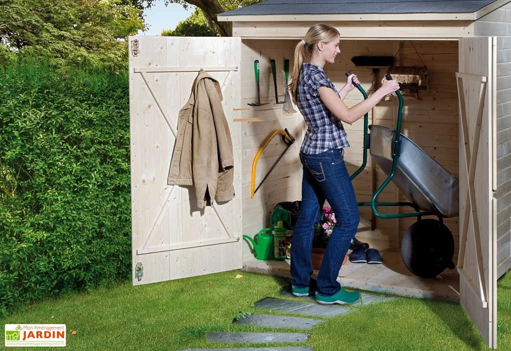 Armoire De Jardin Bois 14 Mm + Plancher Massif : 87 X 163 X 190 Cm – Image 3