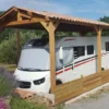 Carport Camping-car Bois Douglas 23 à 41 M² H. 3,20 M – Azur 6 Poteaux