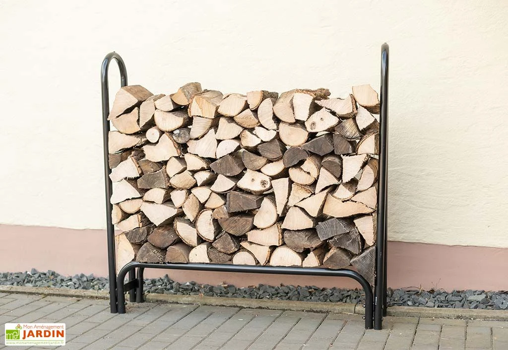 Porte-bûches En Acier Inoxydable Avec Housse En Polyester – 126 Cm – Image 2