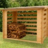 Abri-bûches Extérieur En Bois Brut 236 X 119 X 167 Cm