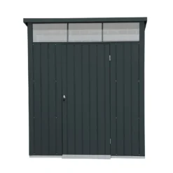 Abri De Jardin En Acier Galvanisé Duramax Modern 4 M² Gris Anthracite