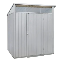 Abri De Jardin En Acier Galvanisé Duramax Modern 4 M² Gris Silver
