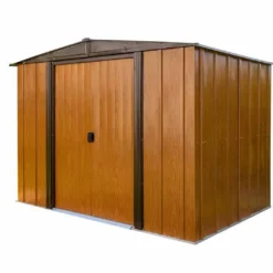 Abri De Jardin En Acier Galvanisé Imitation Bois 4 M²