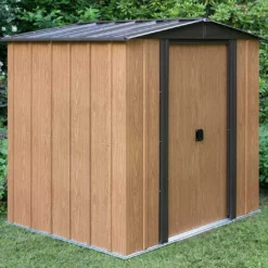 Abri De Jardin En Acier Galvanisé Imitation Bois Woodlake - 2,93 M²