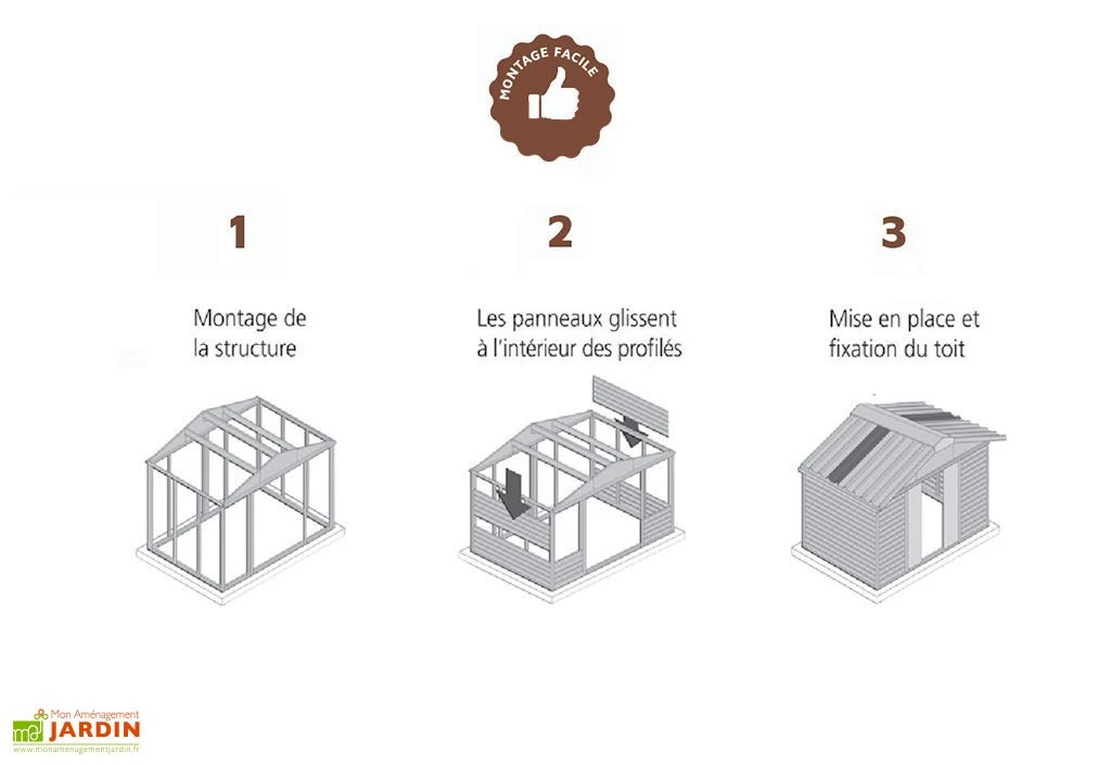 Abri De Jardin Acier Galvanisé Taupe Marron 197 X 243 Cm 4,79 M² – Image 4