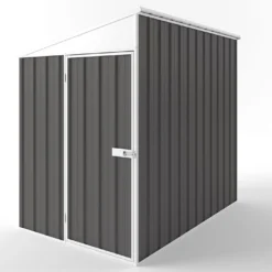 Abri De Jardin Métal à Adosser 0,35 Mm – Gris Anthracite 3 M²