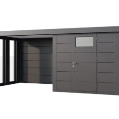 Abri De Jardin En Métal Avec Auvent Vitré Lounge – 12,5 M²