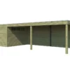 Abri De Jardin En Bois Traité Autoclave Avec Auvent - 26,8 M²