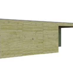 Abri De Jardin En Bois Traité Autoclave Avec Auvent