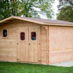 Abri De Jardin En Bois Douglas 28 Mm – 23,14 M² : 4,2 X 5,51 M