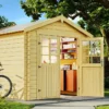 Abri De Jardin En Bois D’épicéa Brut 5,6 M² - Duty-Free