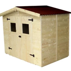 Abri De Jardin En Bois D’épicéa Brut Avec Plancher 5,04 M²