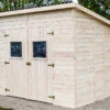 Abri De Jardin En Bois D’Épicéa Massif Brut 6,6 M²