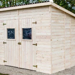 Abri De Jardin En Bois D’Épicéa Massif Brut 6,6 M²