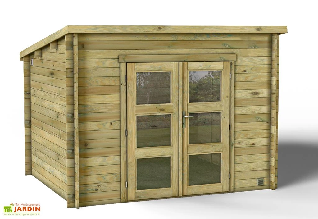 Abri De Jardin En Bois D’épicéa Traité Nicia Modern – 7,4 M²