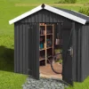 Abri De Jardin En Bois D’Épicéa Traité 349 T3 Anthracite – 5,9 M²