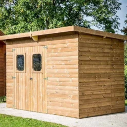 Abri De Jardin En Bois D’épicéa Traité Toit En Acier Theora – 4,97 M²