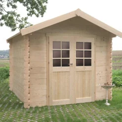 Solid Abri De Jardin En Bois Nimes 28mm (238 X 238cm) Traité En Option