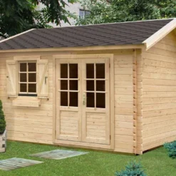 Abri De Jardin Bois Palmier (398x398x283) 44 Mm