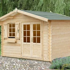 Abri De Jardin Bois Prunes (348x248x250) 34 Mm