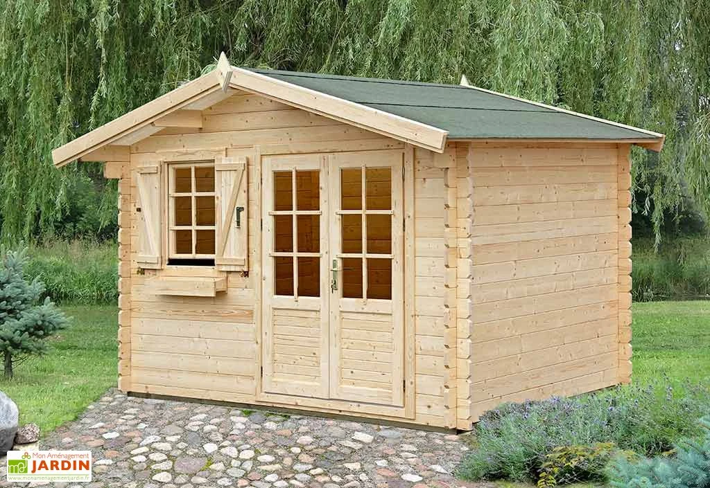 Abri De Jardin Bois Prunes (348x248x250) 34 Mm