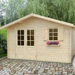 Abri De Jardin Bois Raisin (398x398x263) 44 Mm