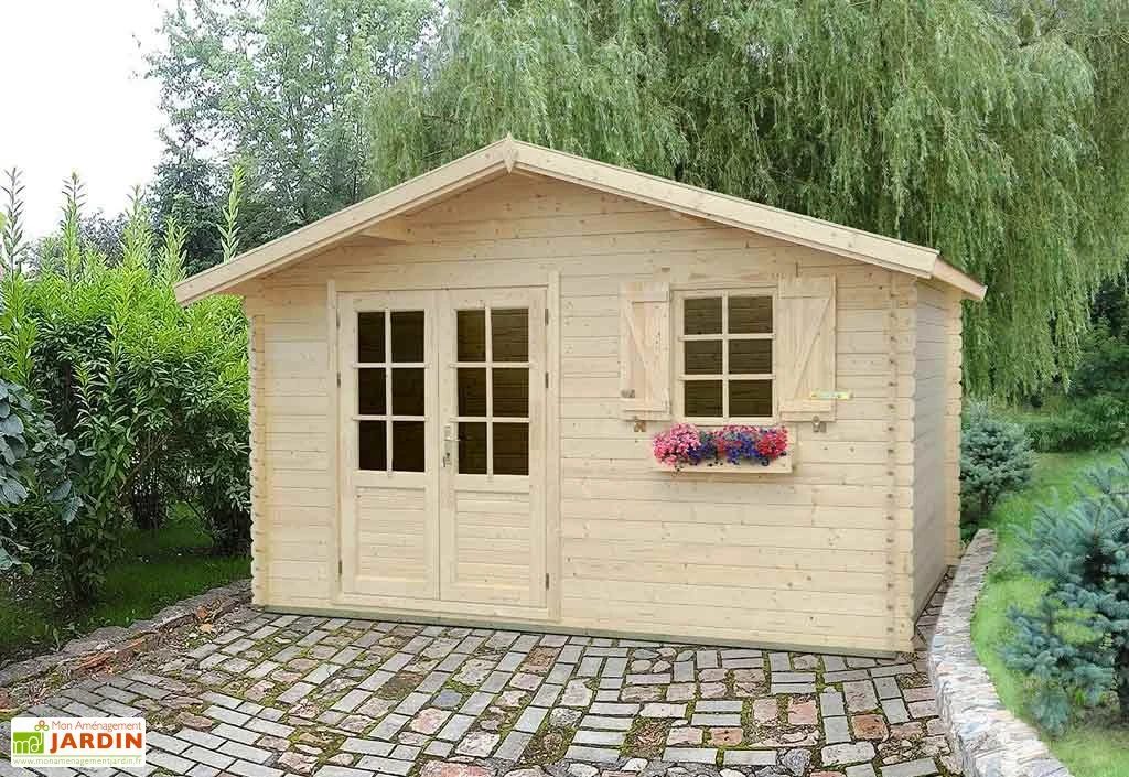 Abri De Jardin Bois Raisin (398x398x263) 44 Mm