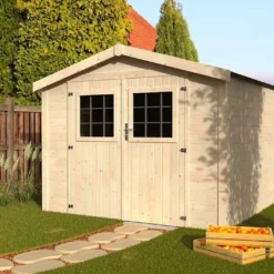 Abri De Jardin En Bois De Sapin Brut Turenne 7,4 M²