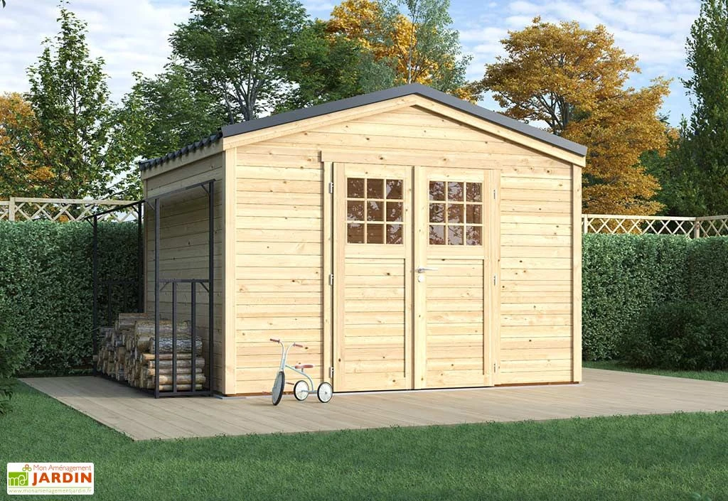 Abri De Jardin En Bois D’épicéa Brut Shelty+ 9 M²