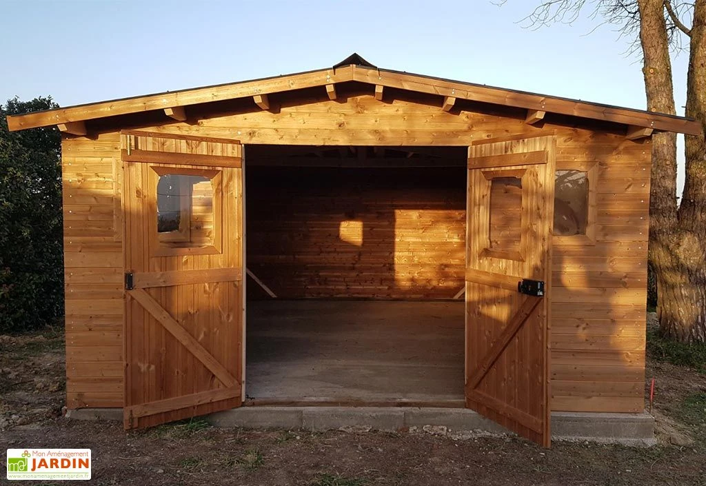 Abri De Jardin En Bois D’épicéa Traité Toit Bac Acier Thermabri – 16 M² – Image 2