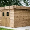 Abri De Jardin En Bois D’épicéa Traité Toit Bac Acier Thalasso – 9 M²