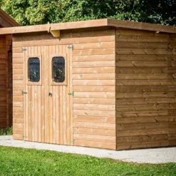 Abri De Jardin En Bois D’épicéa Traité Toit Bac Acier Theora – 5,69 M²