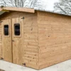 Abri De Jardin En Bois D’épicéa Traité Toit Bac Acier Thermabri – 9 M²