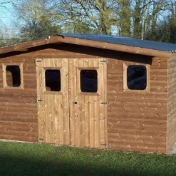 Abri De Jardin En Bois D’épicéa Traité Toit Bac Acier Thermabri – 16 M²