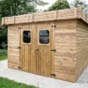 Abri De Jardin En Bois D’épicéa Traité Toit Bac Acier Thizy – 9 M²