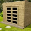 Solid Abri De Jardin En Bois Traité Capri 19 Mm – 6 M² Avec Toit Plat