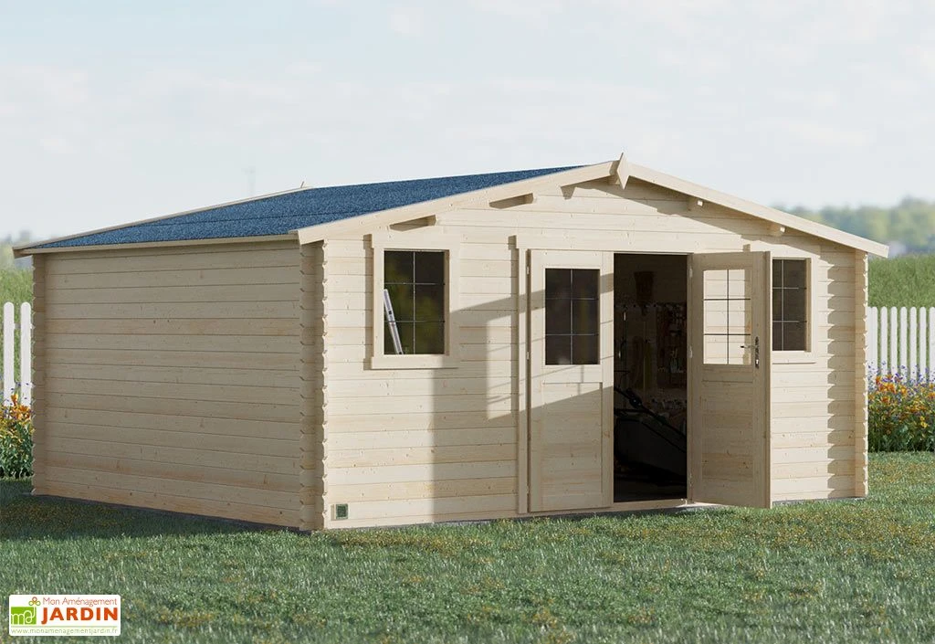 Abri De Jardin En Bois D'épicéa De 19,8 M² Ep. 28 Mm - Juno – Image 2