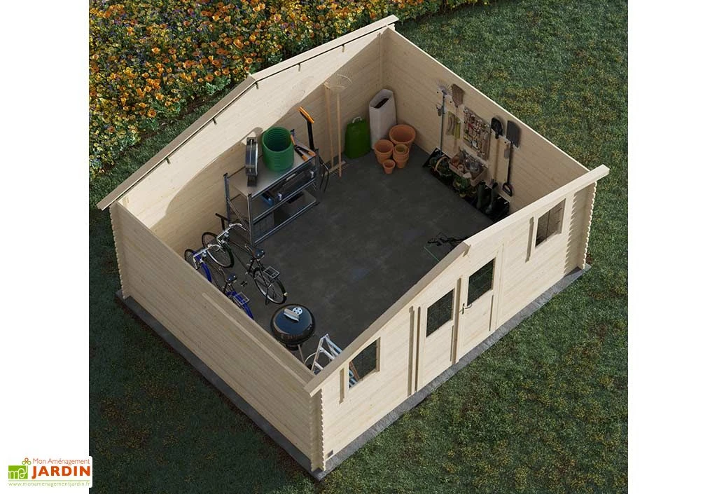 Abri De Jardin En Bois D'épicéa De 19,8 M² Ep. 28 Mm - Juno – Image 3