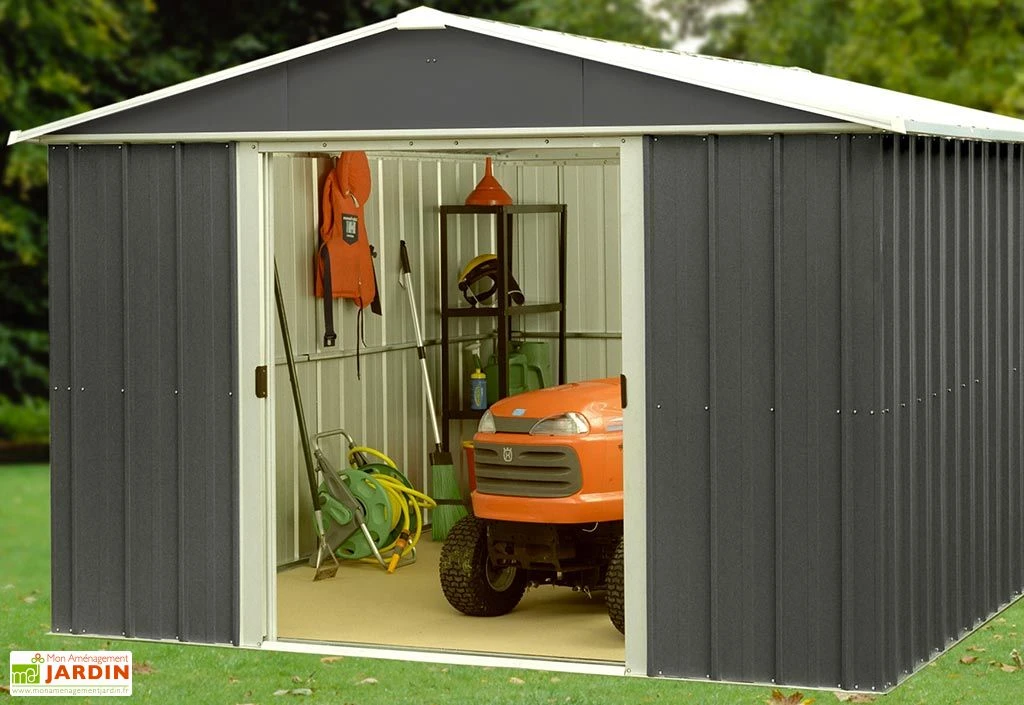 Abri De Jardin Acier Galvanisé Anthracite 217 X 202 Cm 4,38 M² – Image 3
