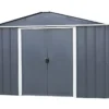Abri De Jardin Acier Galvanisé Anthracite 217 X 202 Cm 4,38 M²