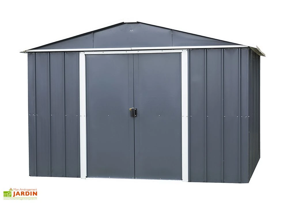 Abri De Jardin Acier Galvanisé Anthracite 217 X 202 Cm 4,38 M²