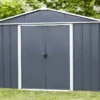 Abri De Jardin Acier Galvanisé Anthracite 396 X 303 Cm 12 M²
