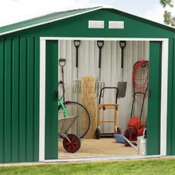 Abri De Jardin En Métal 0,33 Mm Duramax 10 M² – Vert Pin 10 X 10