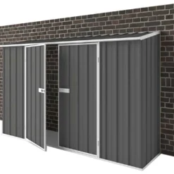 Abri De Jardin En Métal à Adosser 0,35 Mm Compact 0,75 X 3 M