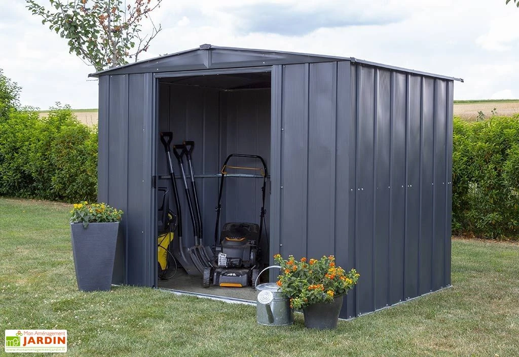 Abri De Jardin En Métal Gris Spacemaker Acier Galvanisé – 4,5 M² – Image 2