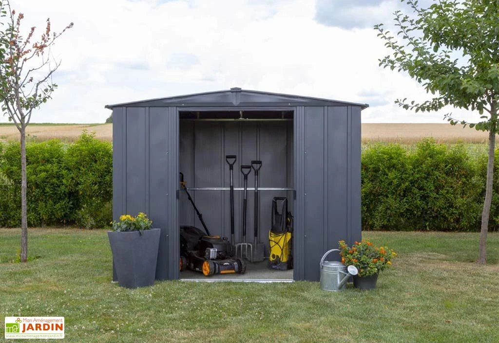 Abri De Jardin En Métal Gris Spacemaker Acier Galvanisé – 4,5 M² – Image 6