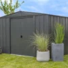 Abri De Jardin En Métal Gris Spacemaker Acier Galvanisé – 7 M²