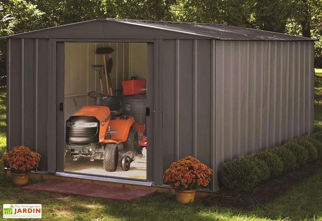 Abri De Jardin En Métal Gris Spacemaker Acier Galvanisé – 11 M² – Image 4