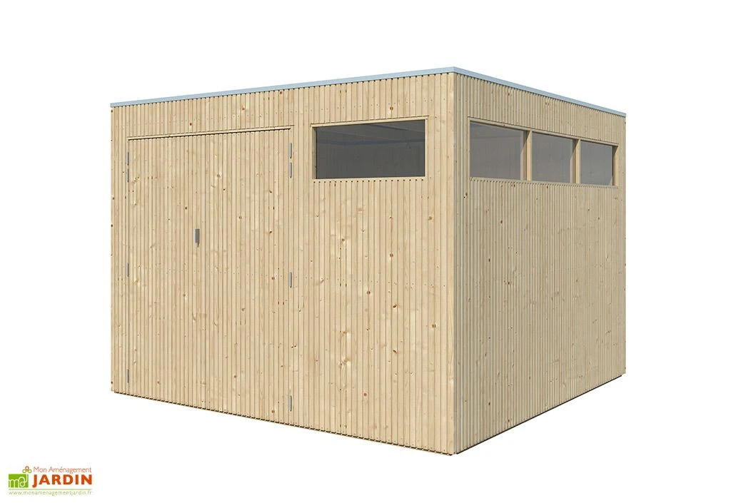 Abri De Jardin En Bois D’épicéa Brut 26 Mm – 8,8 M²