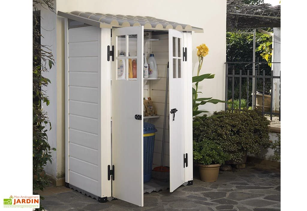 Abri De Jardin Mural En PVC Evo 100 Beige (82x122cm)